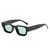 Fashion Leopard Tac Square Patchwork Full Frame Women's Sunglasses