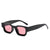 Fashion Leopard Tac Square Patchwork Full Frame Women's Sunglasses