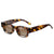 Fashion Leopard Tac Square Patchwork Full Frame Women's Sunglasses