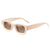 Fashion Leopard Tac Square Patchwork Full Frame Women's Sunglasses