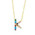 Fashion Letter 18k Gold Plated Necklace In Bulk