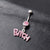 Fashion Letter Alloy Diamond Belly Ring