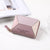 Fashion Letter Color Block Square Zipper Card Holder