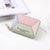 Fashion Letter Color Block Square Zipper Card Holder