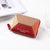 Fashion Letter Color Block Square Zipper Card Holder