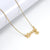 Fashion Letter Constellation Stainless Steel Pendant Necklace Gold Plated Stainless Steel Necklaces