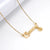 Fashion Letter Constellation Stainless Steel Pendant Necklace Gold Plated Stainless Steel Necklaces