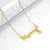 Fashion Letter Constellation Stainless Steel Pendant Necklace Gold Plated Stainless Steel Necklaces