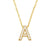 Fashion Letter Copper Gold Plated Zircon Necklace