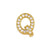 Fashion Letter Copper Gold Plated Zircon Necklace