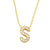 Fashion Letter Copper Gold Plated Zircon Necklace