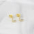 Fashion Letter Copper Inlay Zircon Ear Studs 1 Pair