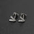 Fashion Letter Copper Inlay Zircon Ear Studs 1 Pair