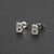 Fashion Letter Copper Inlay Zircon Ear Studs 1 Pair