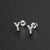 Fashion Letter Copper Inlay Zircon Ear Studs 1 Pair