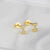 Fashion Letter Copper Inlay Zircon Ear Studs 1 Pair