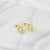 Fashion Letter Copper Inlay Zircon Ear Studs 1 Pair