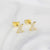 Fashion Letter Copper Inlay Zircon Ear Studs 1 Pair