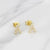 Fashion Letter Copper Inlay Zircon Ear Studs 1 Pair