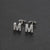 Fashion Letter Copper Inlay Zircon Ear Studs 1 Pair