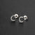 Fashion Letter Copper Inlay Zircon Ear Studs 1 Pair