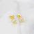 Fashion Letter Copper Inlay Zircon Ear Studs 1 Pair