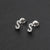 Fashion Letter Copper Inlay Zircon Ear Studs 1 Pair