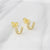 Fashion Letter Copper Inlay Zircon Ear Studs 1 Pair