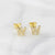 Fashion Letter Copper Inlay Zircon Ear Studs 1 Pair