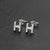 Fashion Letter Copper Inlay Zircon Ear Studs 1 Pair