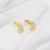 Fashion Letter Copper Inlay Zircon Ear Studs 1 Pair