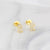 Fashion Letter Copper Inlay Zircon Ear Studs 1 Pair