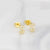 Fashion Letter Copper Inlay Zircon Ear Studs 1 Pair