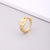 Fashion Letter Copper Inlay Zircon Rings 1 Piece