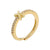 Fashion Letter Copper Plating Zircon Open Ring