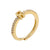 Fashion Letter Copper Plating Zircon Open Ring