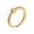 Fashion Letter Copper Plating Zircon Open Ring