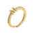 Fashion Letter Copper Plating Zircon Open Ring