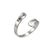 Fashion Letter Heart Shape Stainless Steel Open Ring 1 Piece