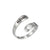 Fashion Letter Heart Shape Stainless Steel Open Ring 1 Piece