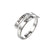 Fashion Letter Heart Shape Stainless Steel Open Ring 1 Piece