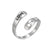 Fashion Letter Heart Shape Stainless Steel Open Ring 1 Piece