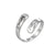 Fashion Letter Heart Shape Stainless Steel Open Ring 1 Piece