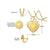 Fashion Letter Heart Shape Stainless Steel Plating Gold Plated Pendant Necklace