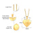 Fashion Letter Heart Shape Stainless Steel Plating Gold Plated Pendant Necklace