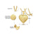 Fashion Letter Heart Shape Stainless Steel Plating Gold Plated Pendant Necklace