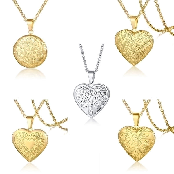 Fashion Letter Heart Shape 201 Stainless Steel 18K Gold Plated Plating Stainless Steel Necklaces