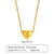 Fashion Letter Heart Shape Stainless Steel Plating Pendant Necklace