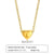 Fashion Letter Heart Shape Stainless Steel Plating Pendant Necklace