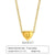 Fashion Letter Heart Shape Stainless Steel Plating Pendant Necklace